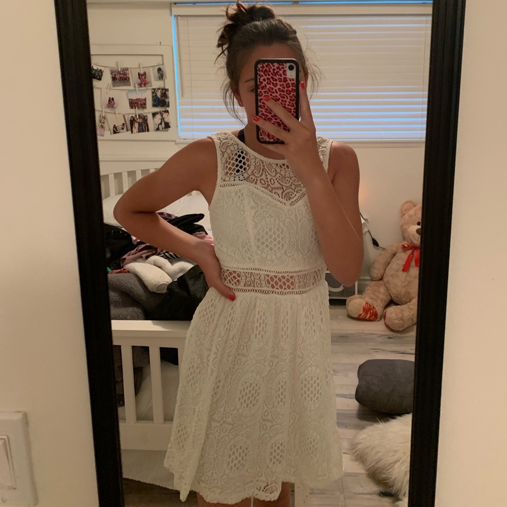 Girls Junior White Dress